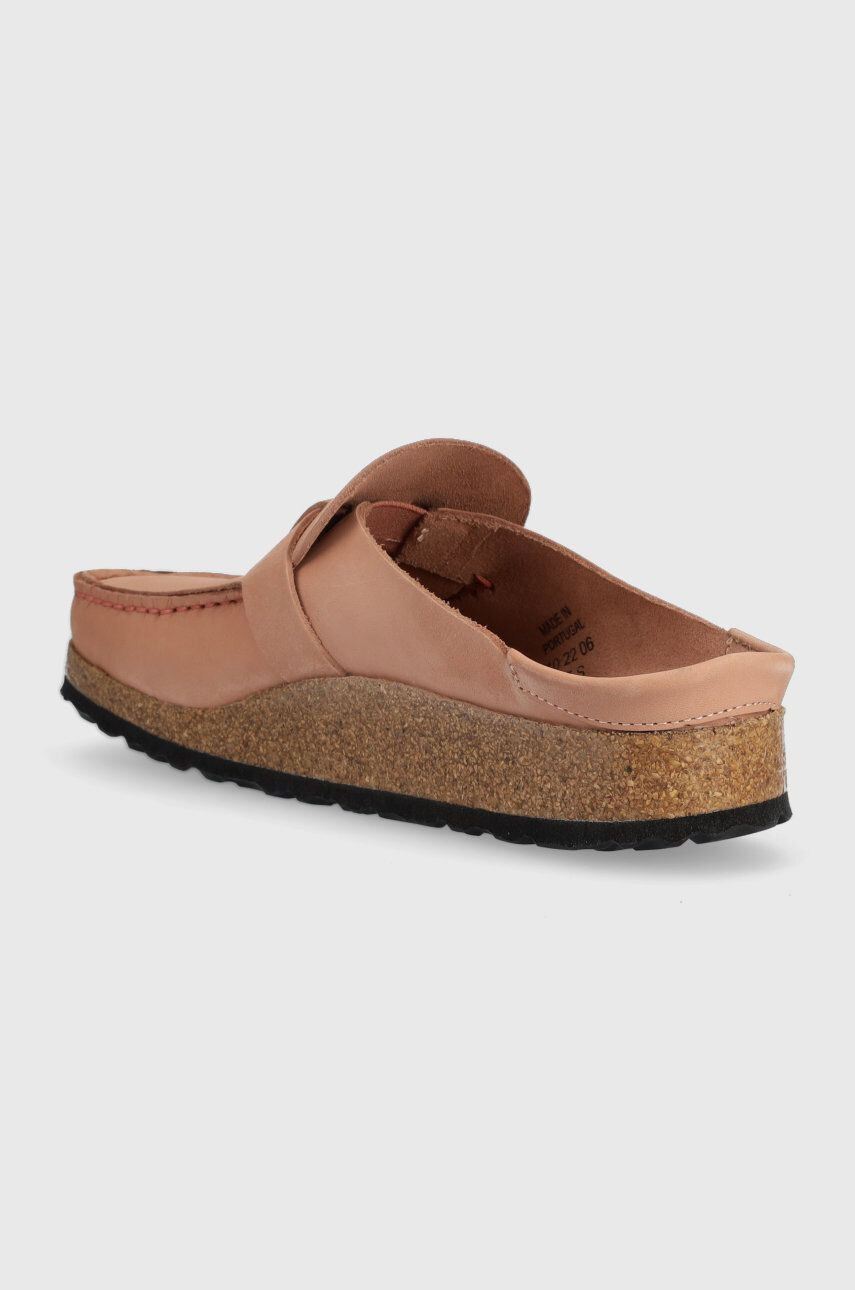 Birkenstock Natikači iz semiša BUCKLEY ženski roza barva 1024089 - Pepit.si