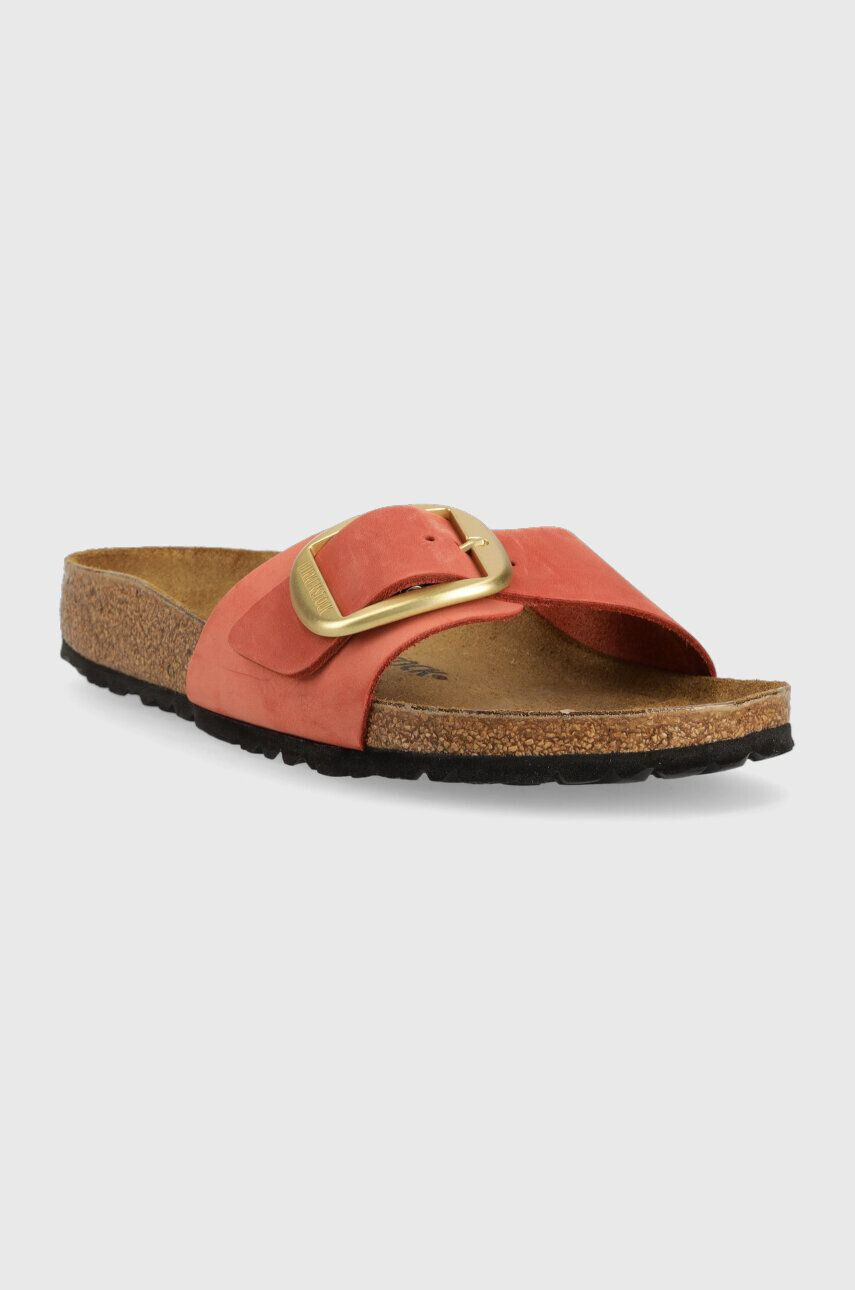 Birkenstock Natikači iz semiša Madrid ženski oranžna barva 1025407 - Pepit.si