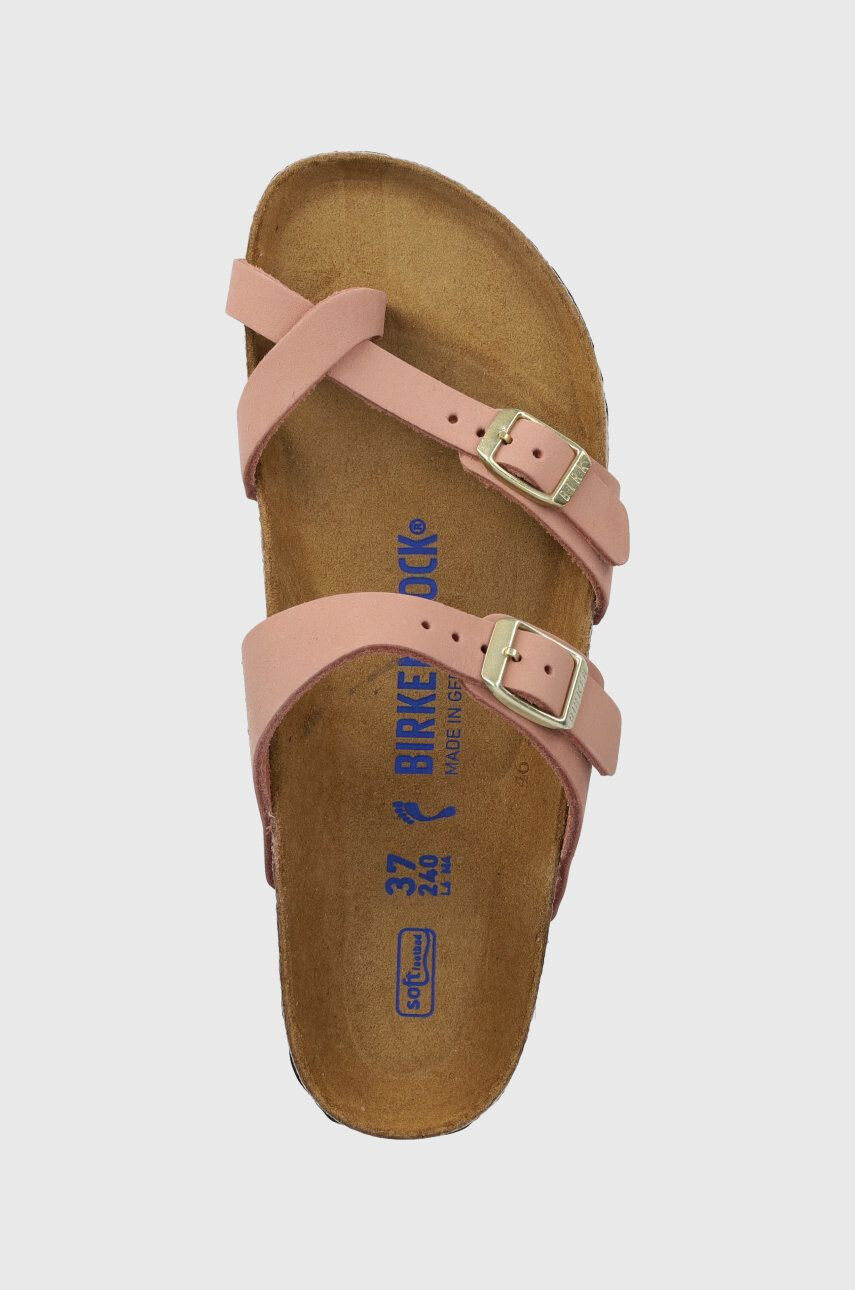 Birkenstock Natikači iz semiša Mayari SFB ženski roza barva 1024049 - Pepit.si