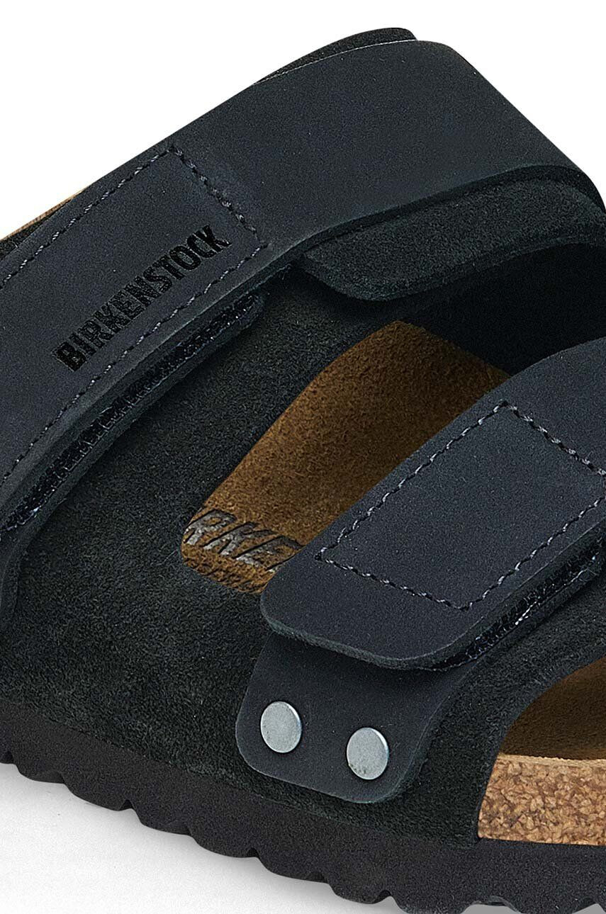 Birkenstock Natikači iz semiša Uji ženski črna barva 1024832 - Pepit.si