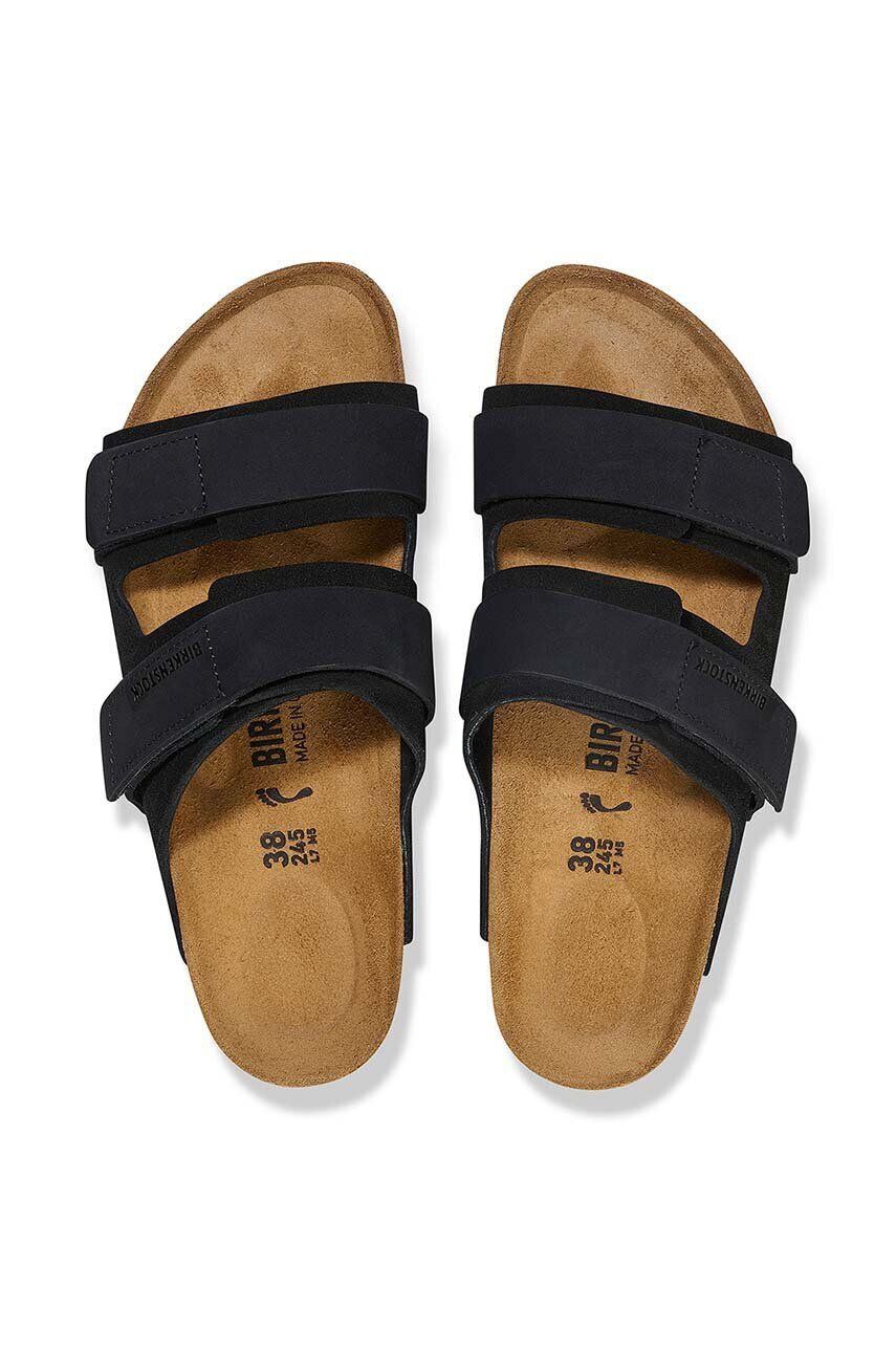 Birkenstock Natikači iz semiša Uji ženski črna barva 1024832 - Pepit.si