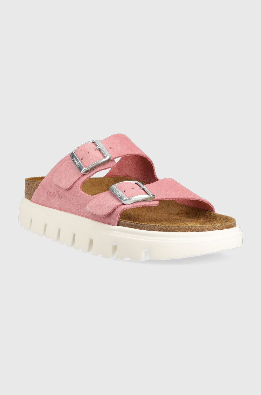 Birkenstock Natikači iz semiša X PAPILLIO Arizona Chunky - Pepit.si