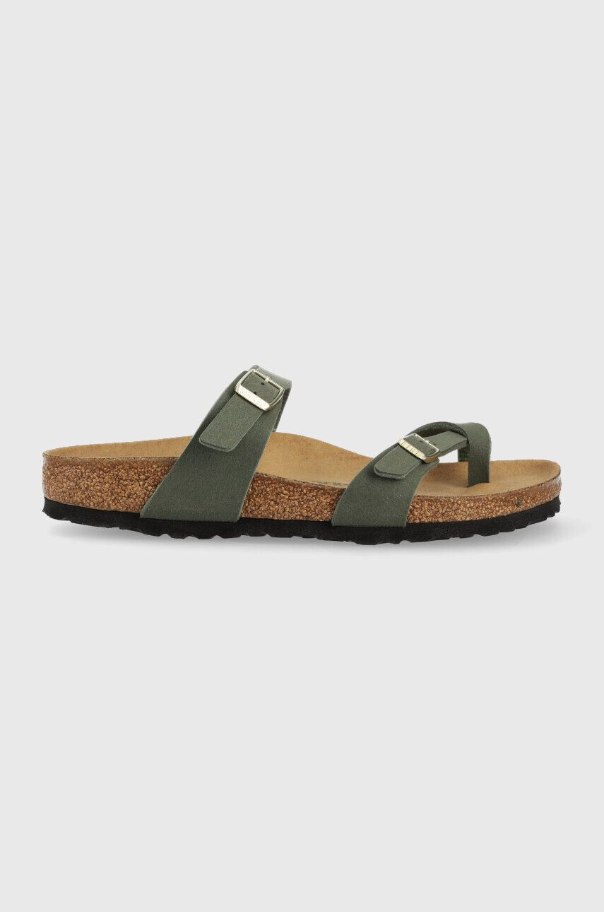 Birkenstock Natikači Mayari ženski zelena barva 1025558 - Pepit.si