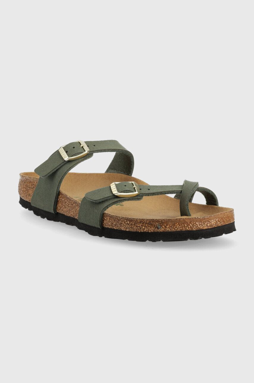 Birkenstock Natikači Mayari ženski zelena barva 1025558 - Pepit.si