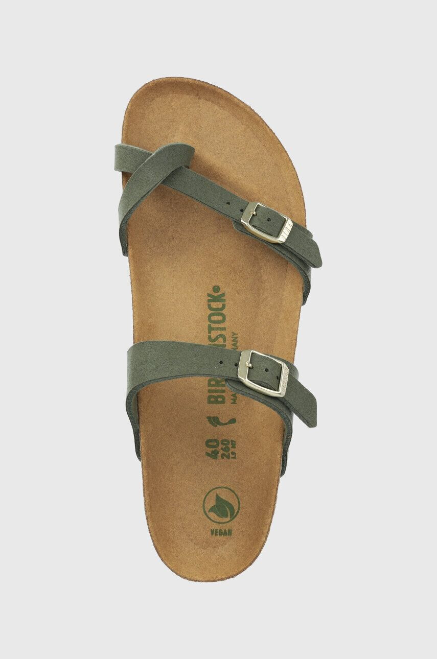 Birkenstock Natikači Mayari ženski zelena barva 1025558 - Pepit.si