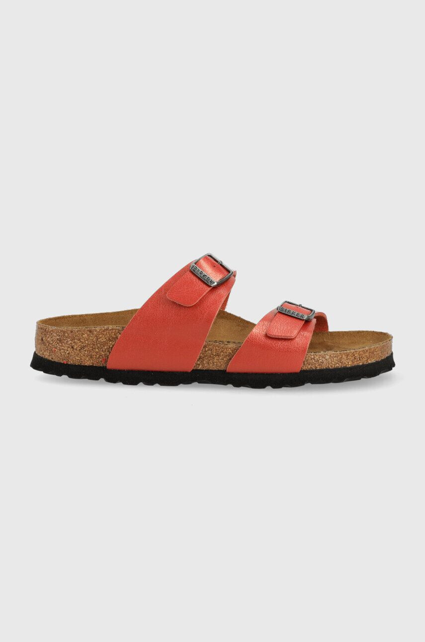 Birkenstock Natikači Sydney ženski rdeča barva 1026162 - Pepit.si