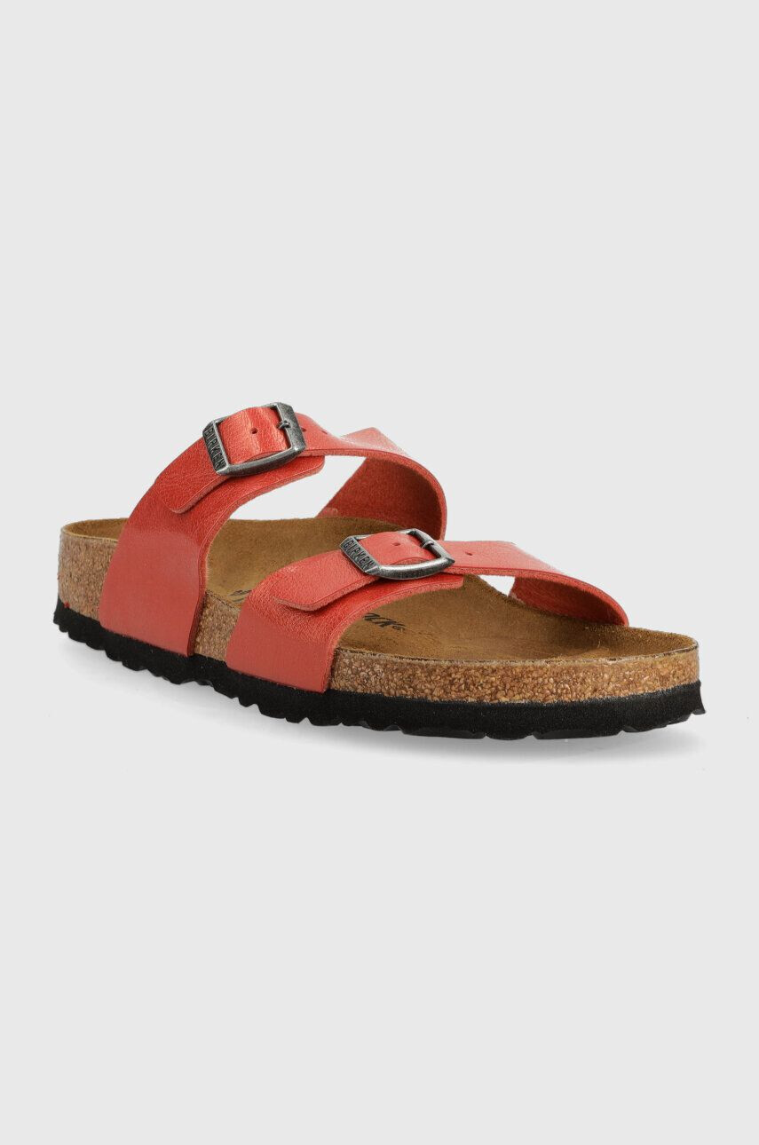 Birkenstock Natikači Sydney ženski rdeča barva 1026162 - Pepit.si