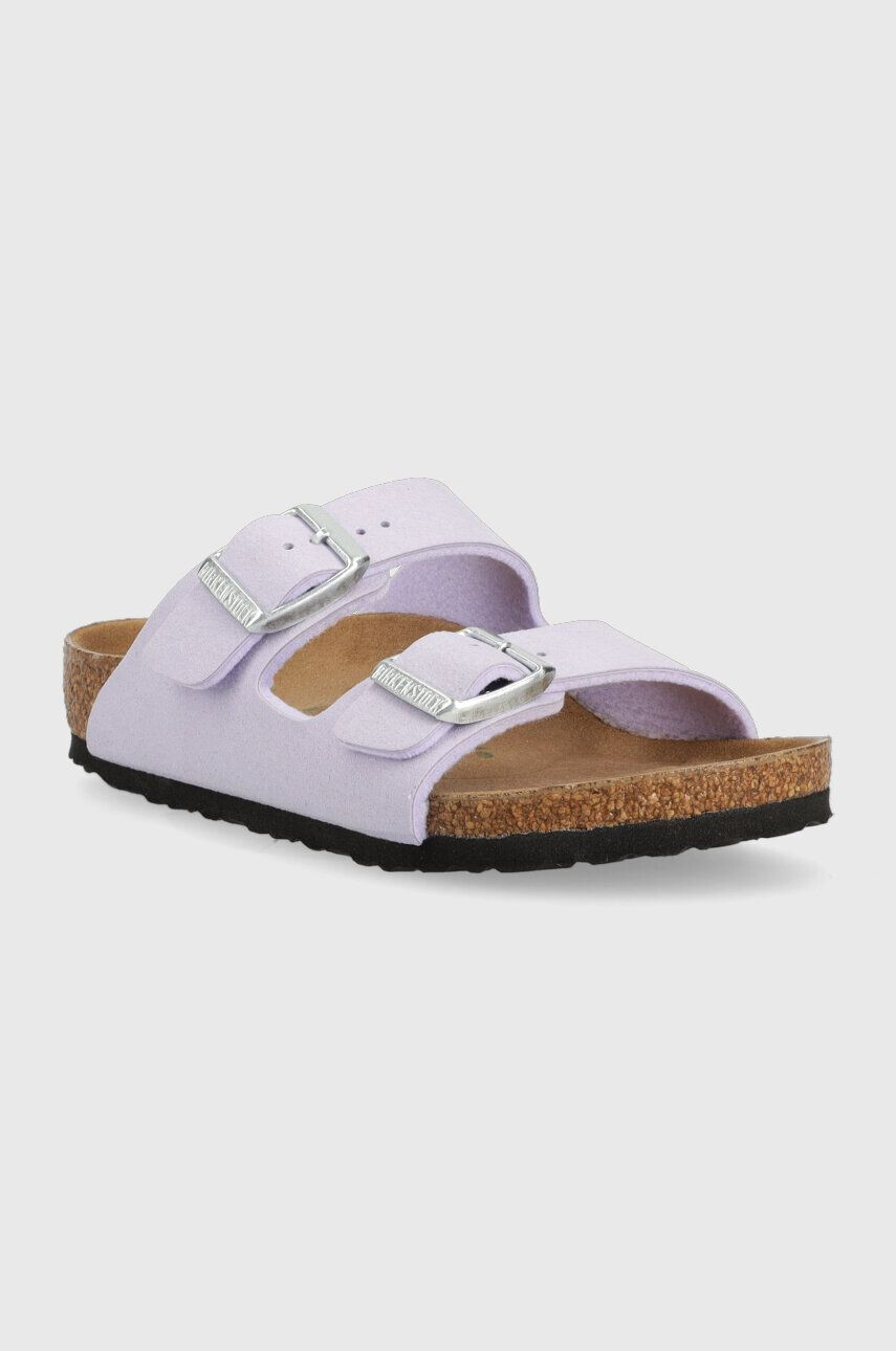 Birkenstock Otroški natikači vijolična barva - Pepit.si