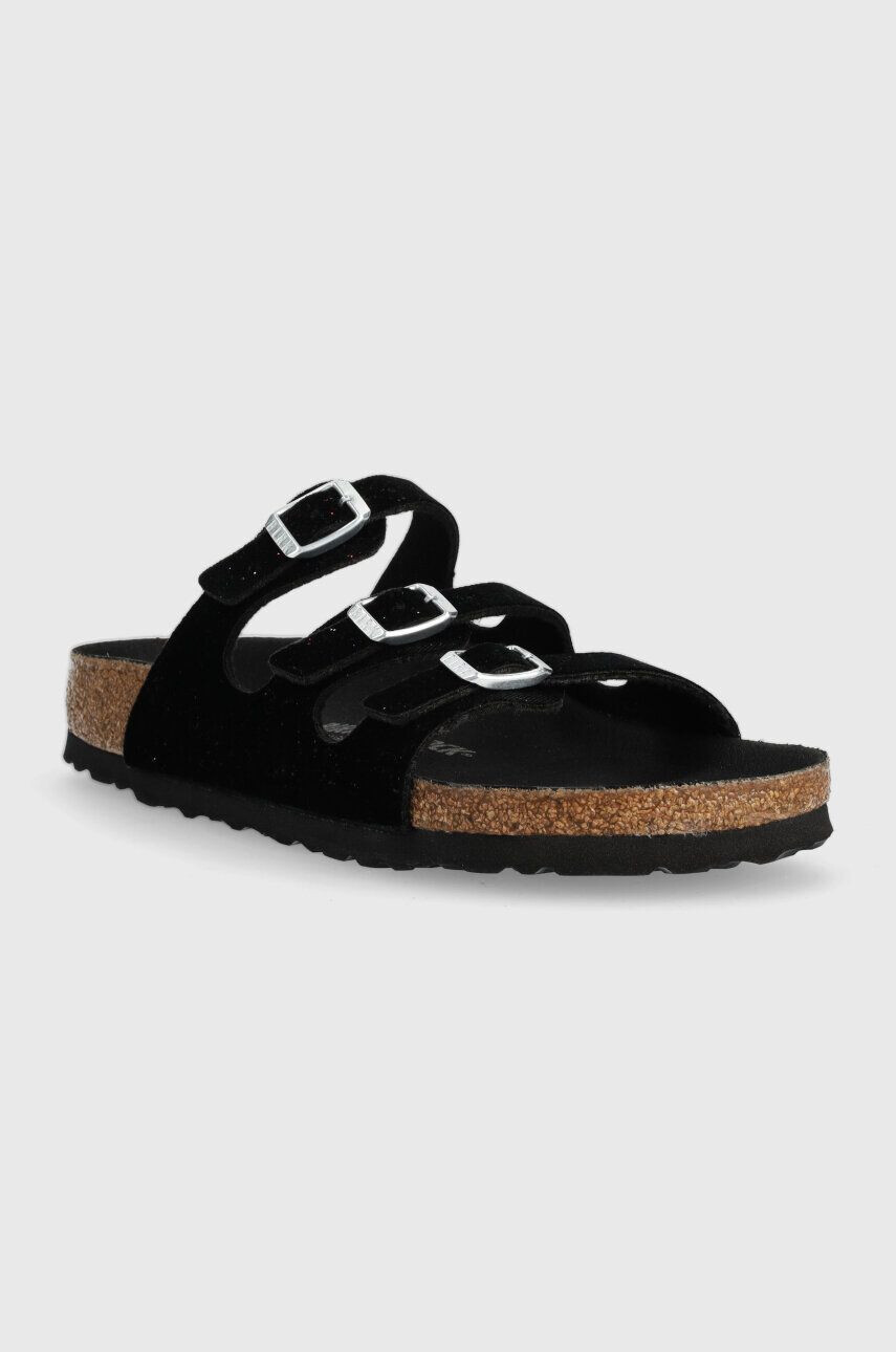 Birkenstock Otroški natikači Florida črna barva - Pepit.si