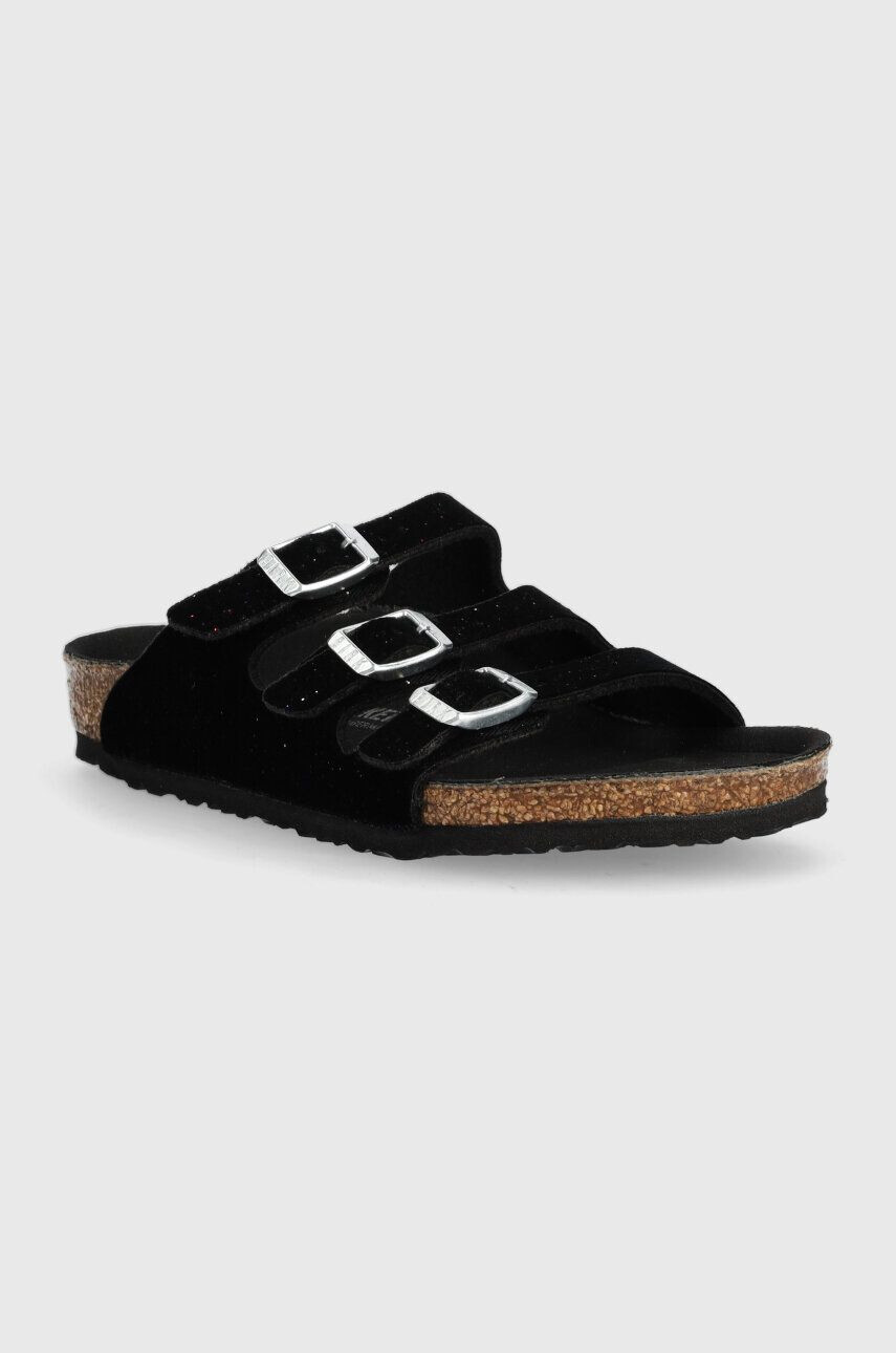 Birkenstock Otroški natikači Florida črna barva - Pepit.si