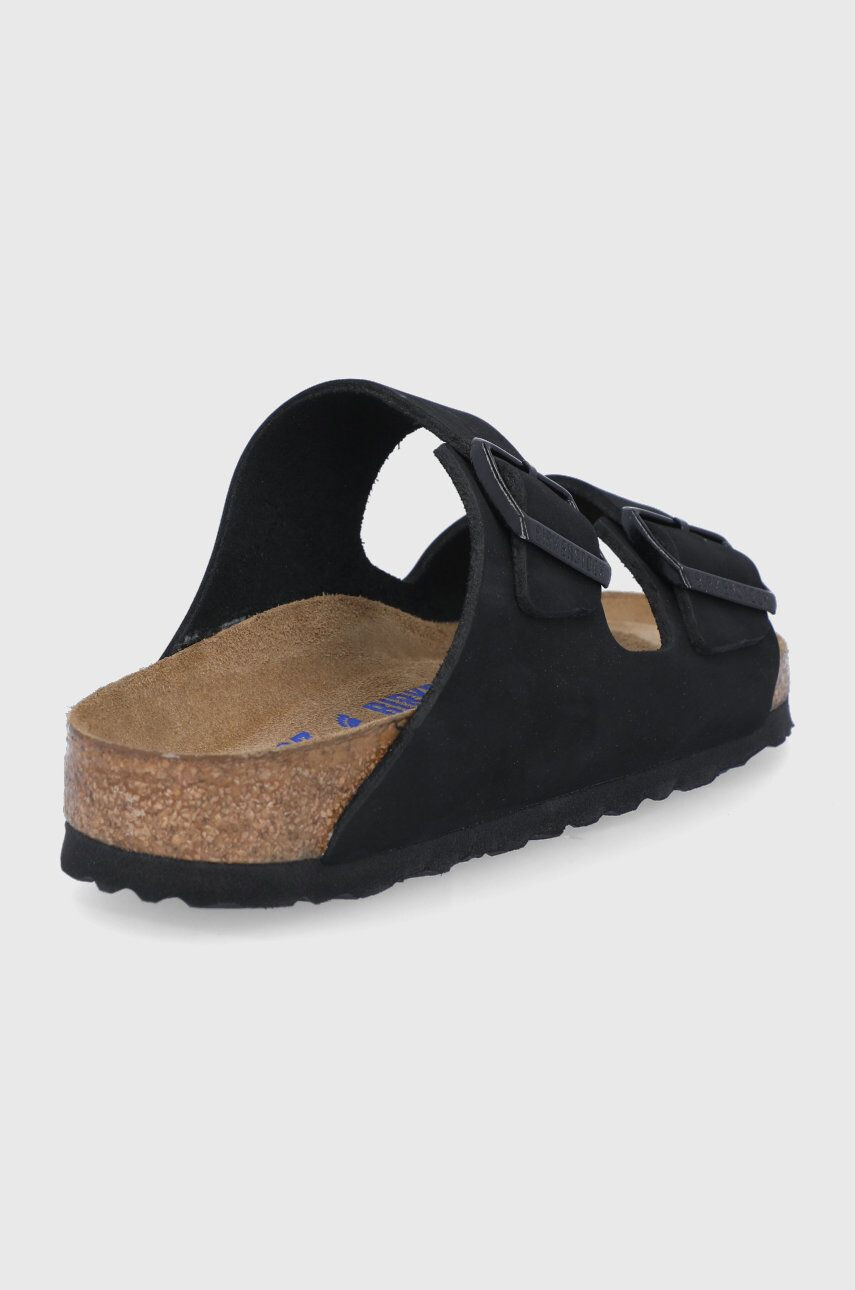 Birkenstock Usnjeni natikači ARIZONA ženski črna barva - Pepit.si