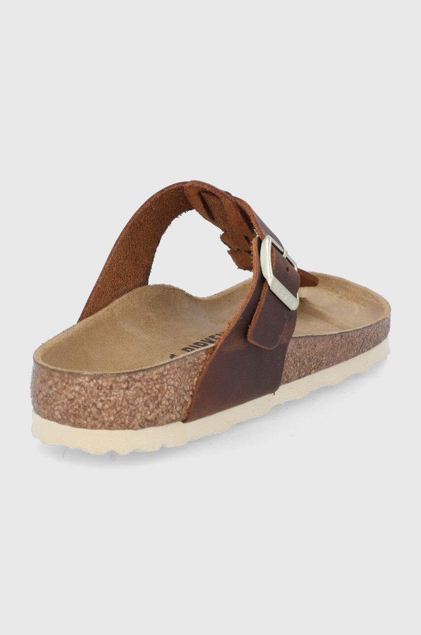 Birkenstock Usnjene japonke Gizeh ženske - Pepit.si