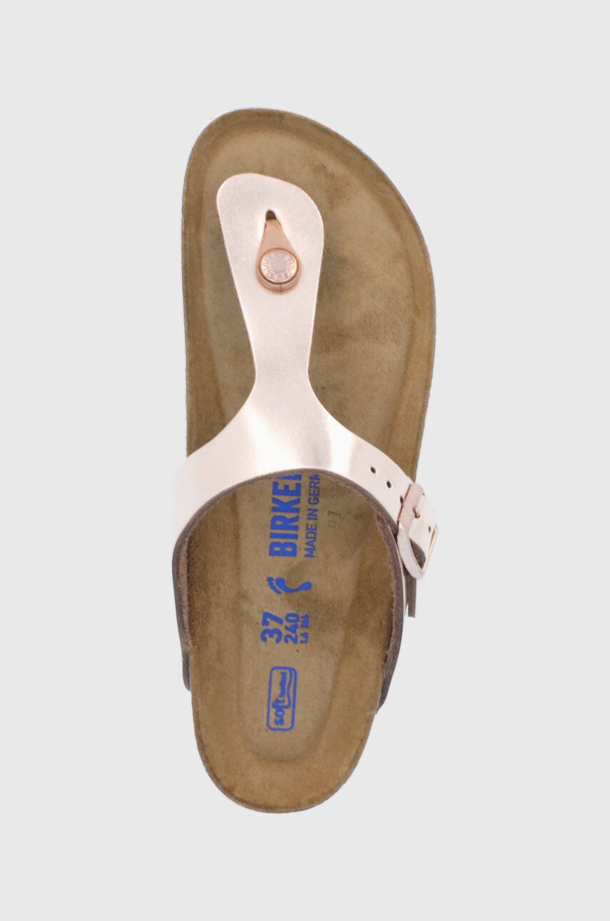 Birkenstock Usnjene japonke Gizeh ženske - Pepit.si