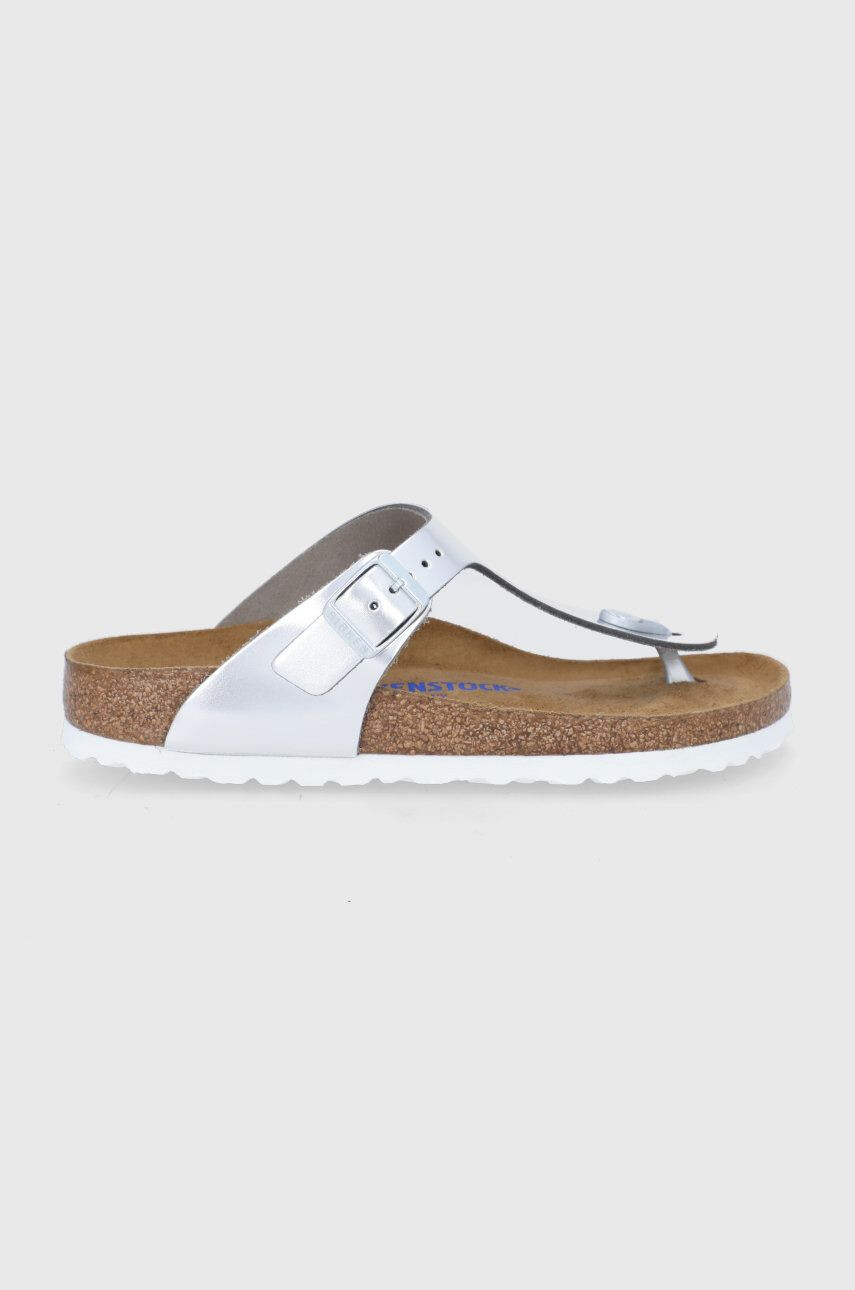 Birkenstock Usnjene japonke Gizeh ženske - Pepit.si