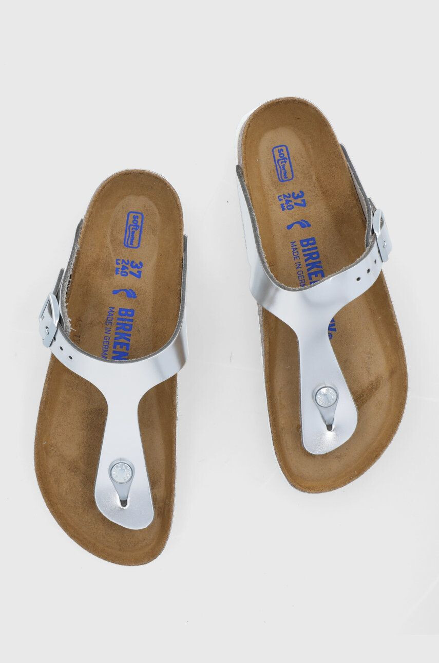 Birkenstock Usnjene japonke Gizeh ženske - Pepit.si