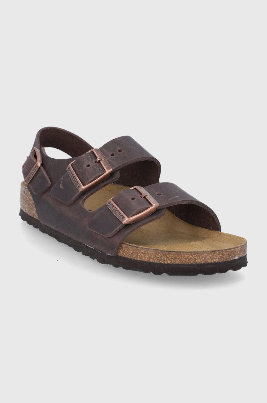 Birkenstock Usnjeni sandali Milano žensko - Pepit.si