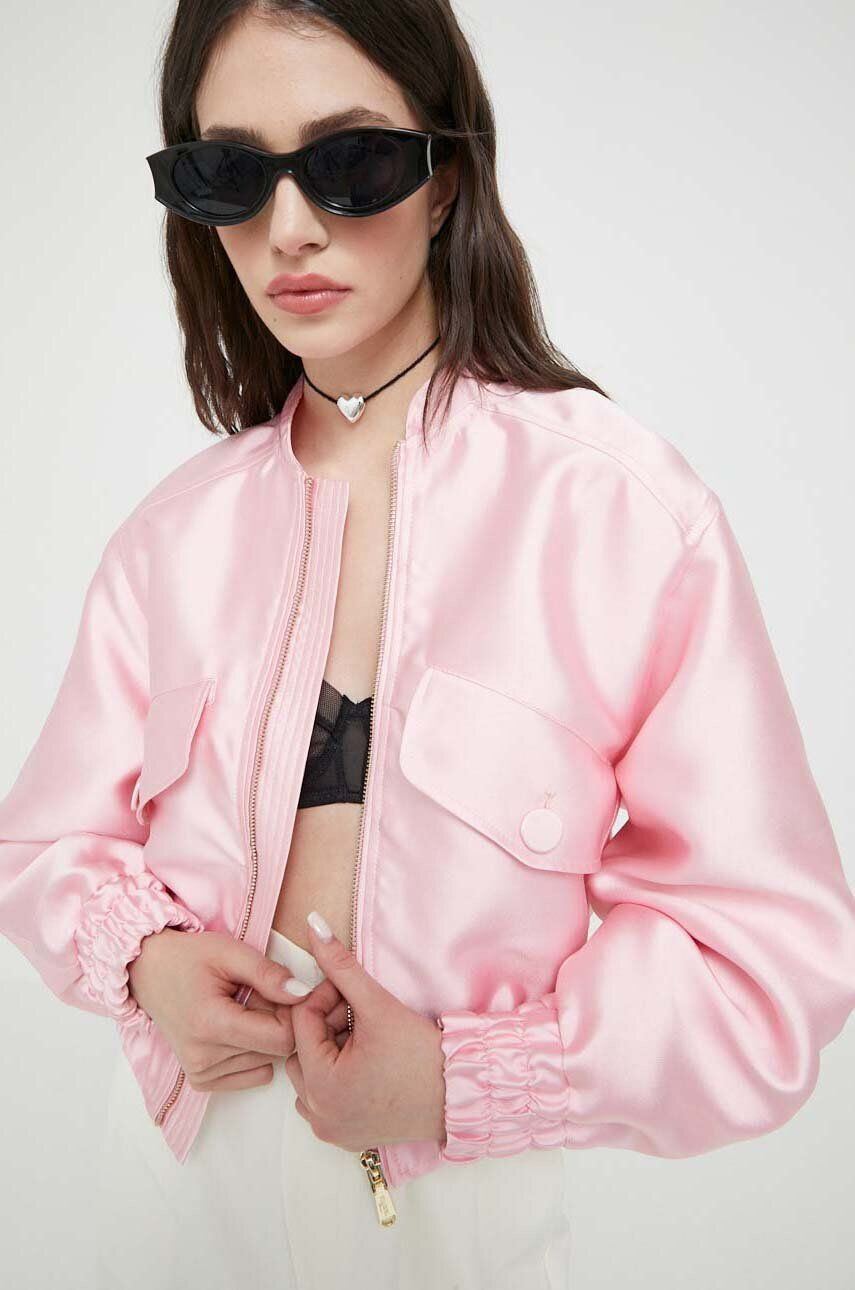 Blugirl Blumarine Bomber jakna ženski roza barva - Pepit.si