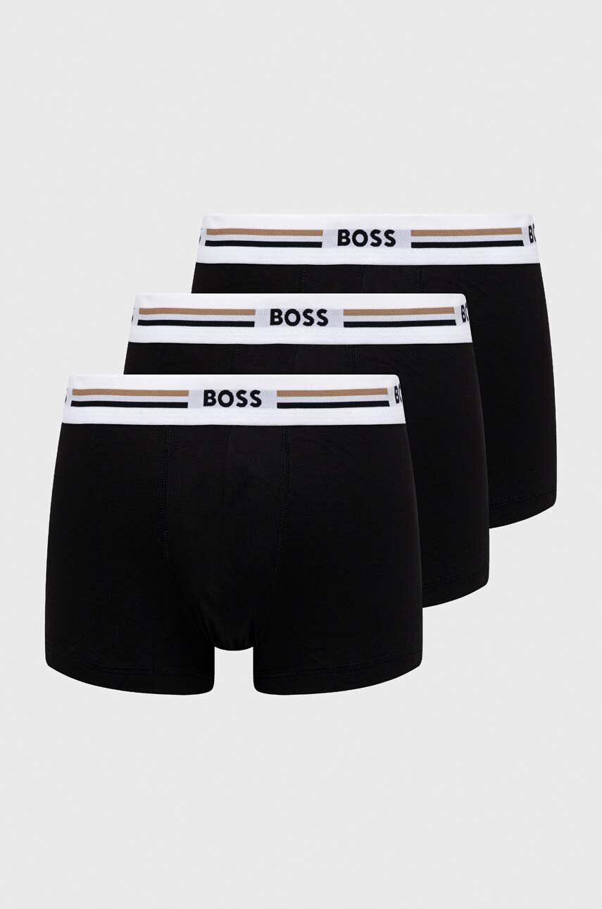 Boss Boksarice 3-pack moški črna barva - Pepit.si