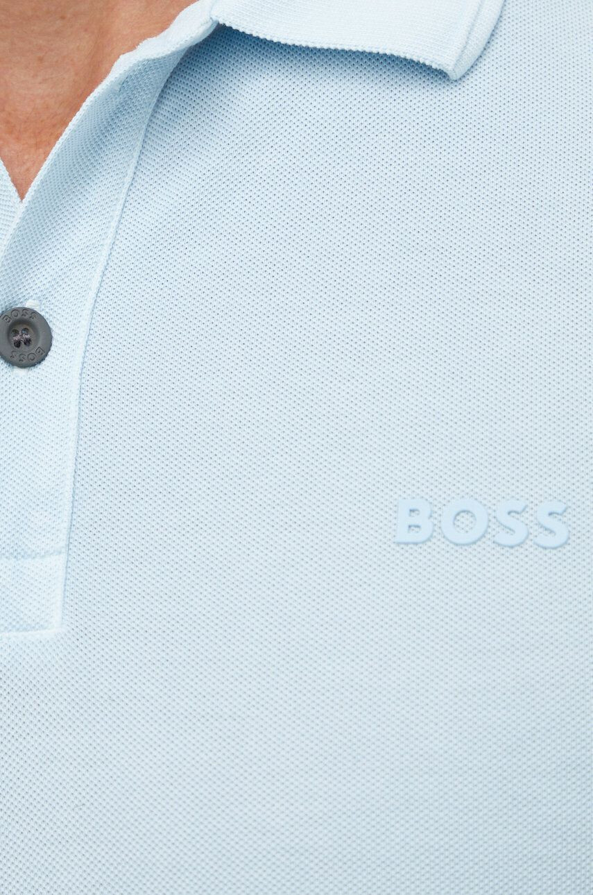 Boss Orange Bombažen polo BOSS Boss Casual modra barva - Pepit.si