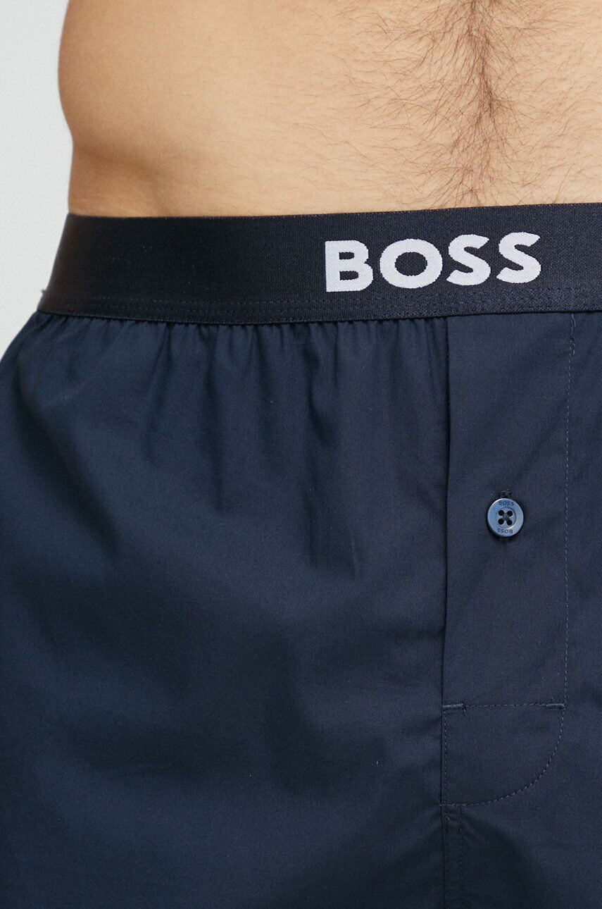 Boss Bombažne boksarice 2-pack mornarsko modra barva - Pepit.si