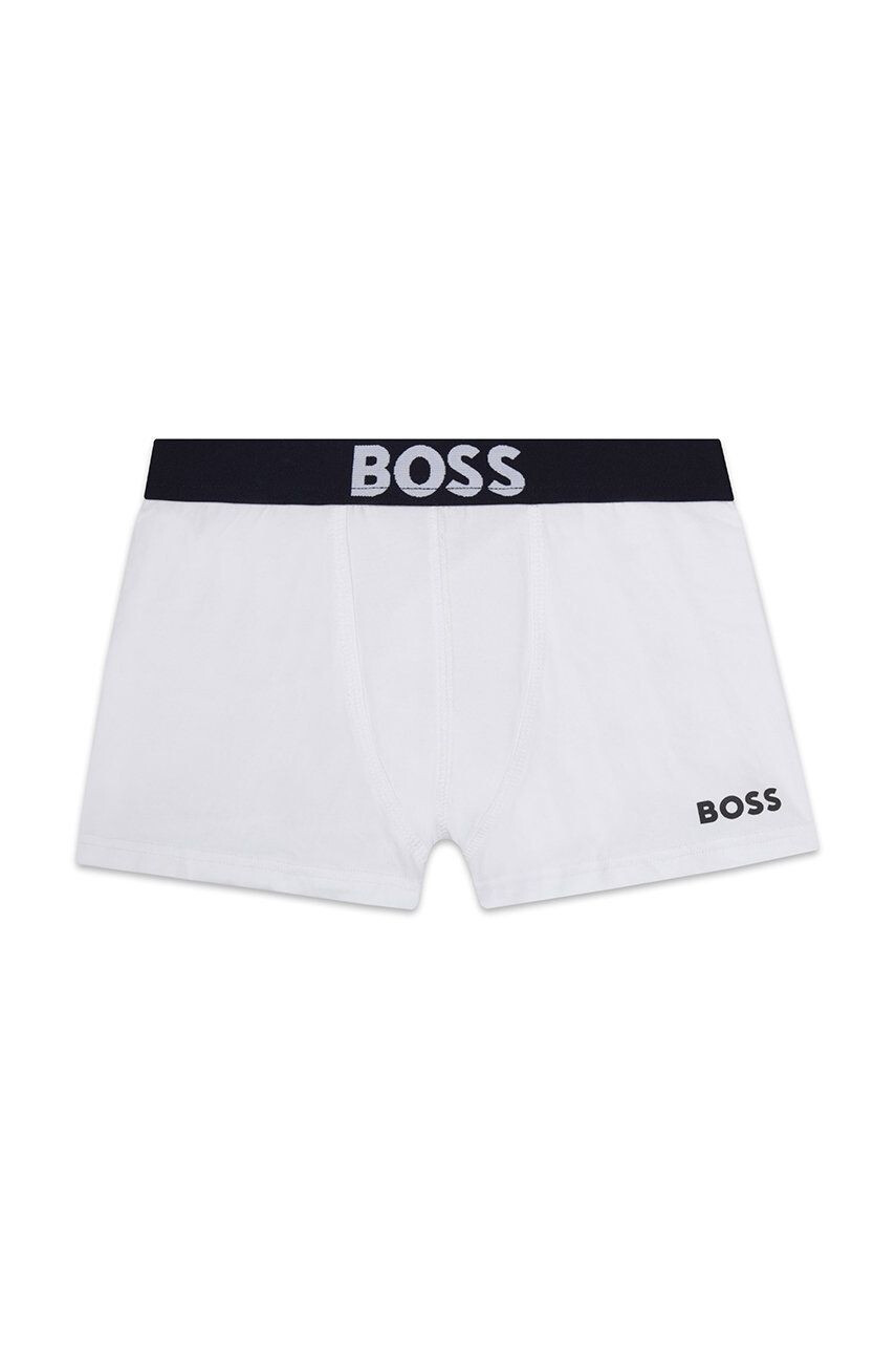 Boss Otroške boksarice (2-pack) mornarsko modra barva - Pepit.si