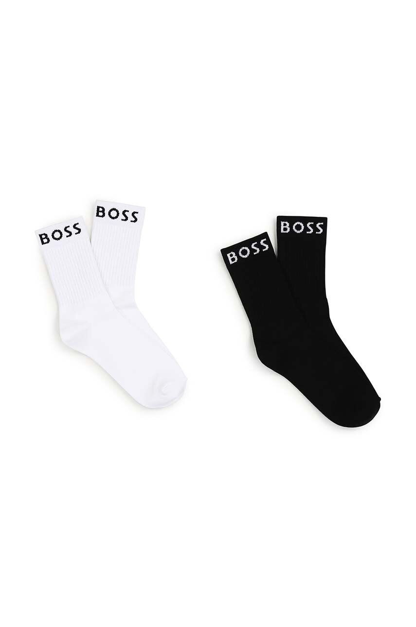 Boss Otroške nogavice 2-pack bela barva - Pepit.si