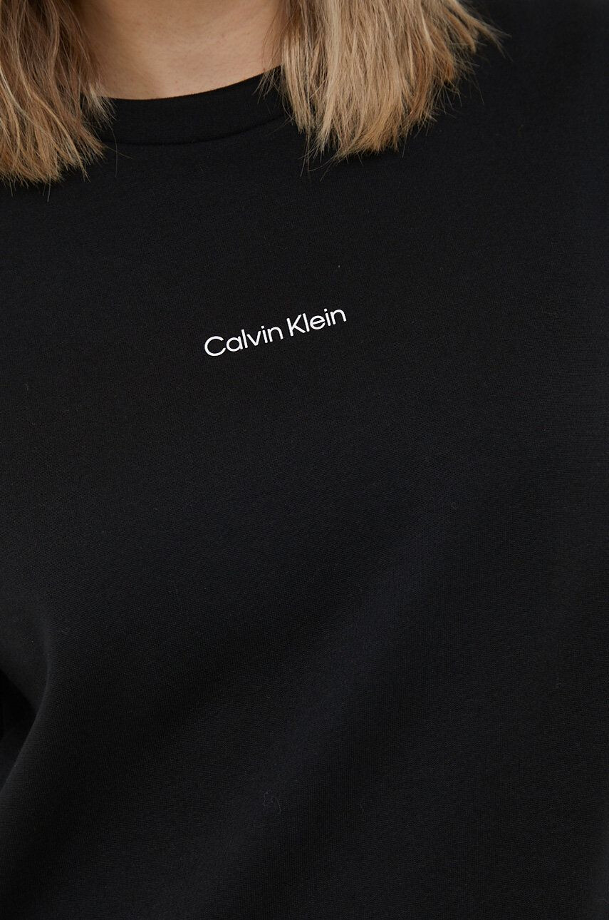 Calvin Klein Bluza ženska črna barva - Pepit.si