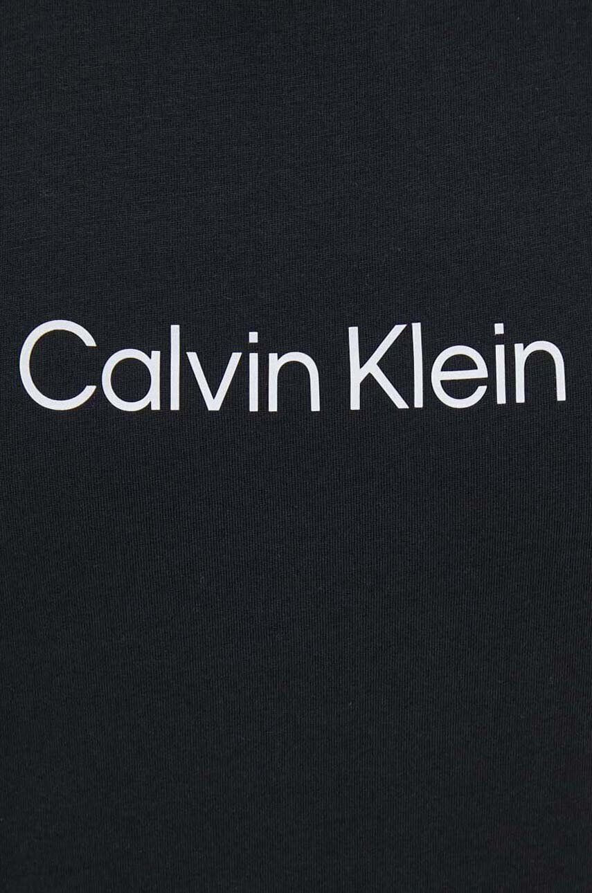 Calvin Klein Bombažna kratka majica črna barva - Pepit.si