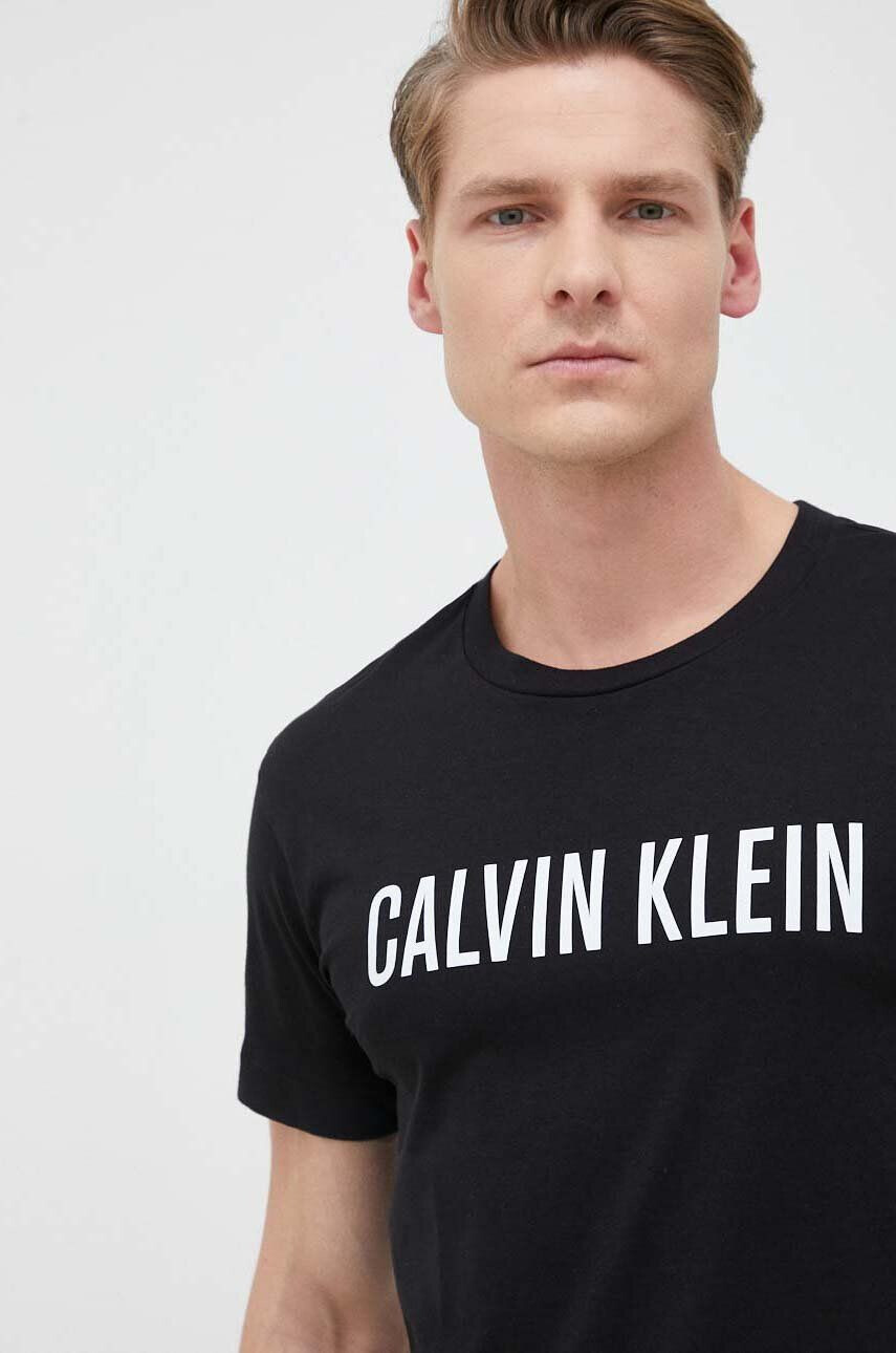 Calvin Klein Bombažna kratka majica siva barva - Pepit.si