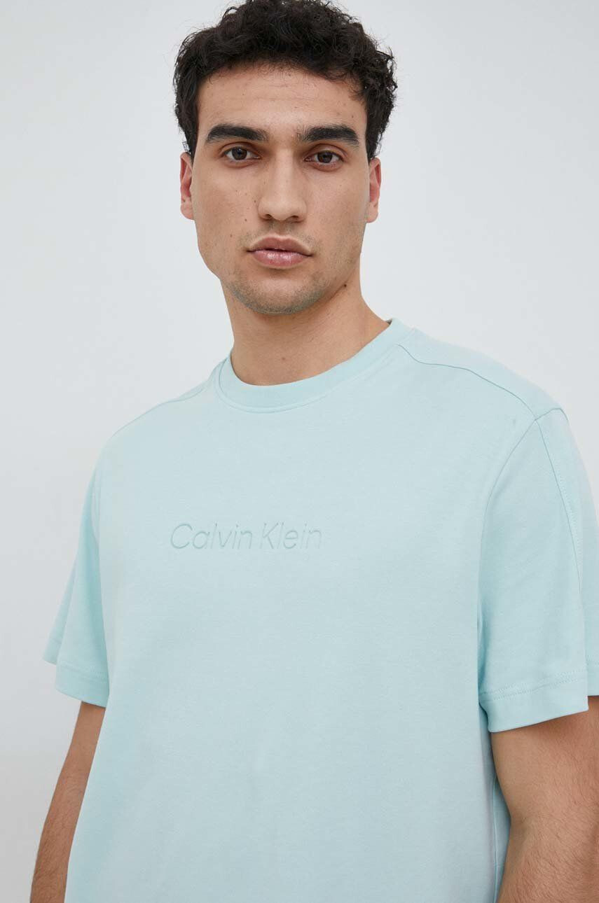 Calvin Klein Bombažna kratka majica črna barva - Pepit.si