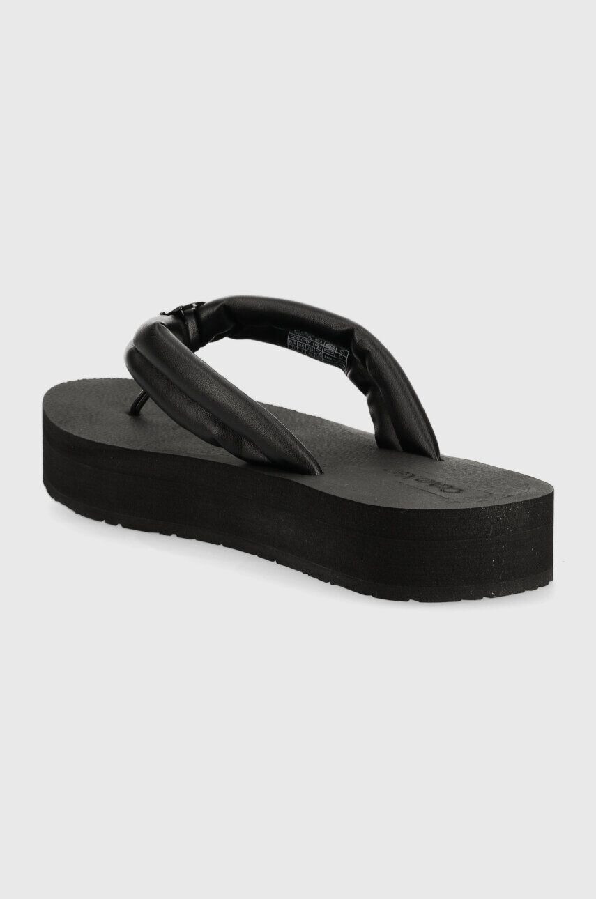 Calvin Klein Japonke FLATFORM FLIP FLOP W/HW ženske črna barva HW0HW01503 - Pepit.si