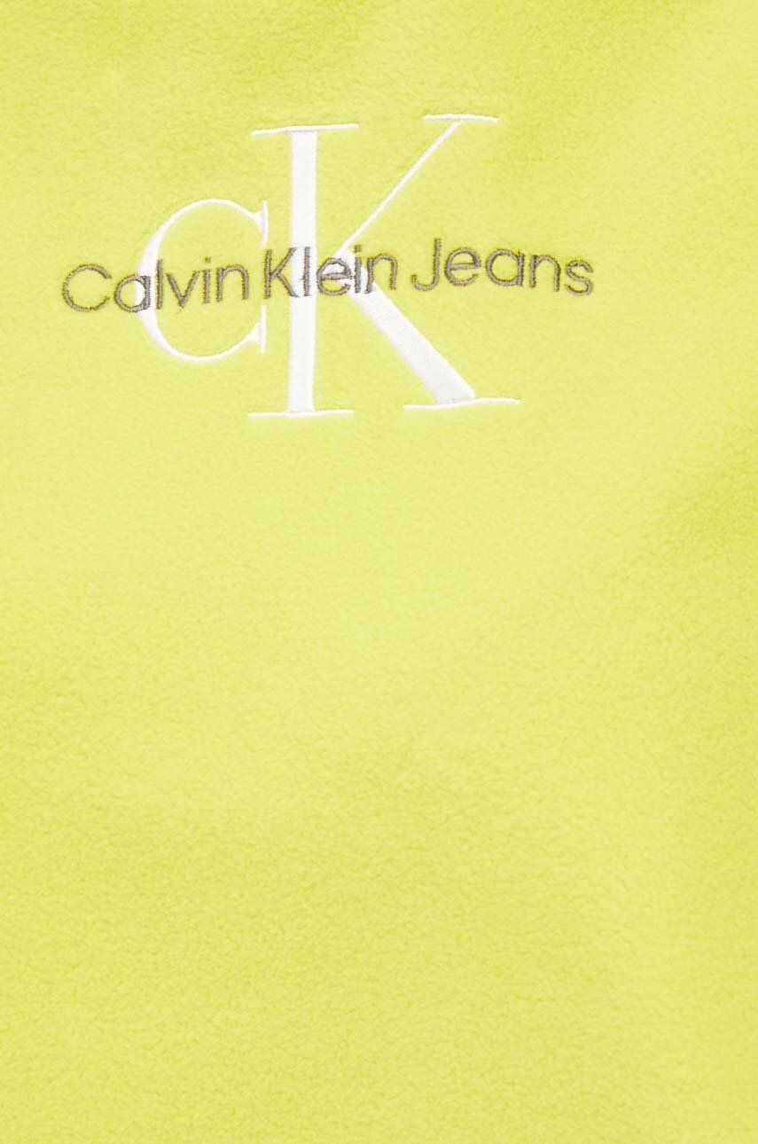 Calvin Klein Jeans Bluza ženska rumena barva - Pepit.si