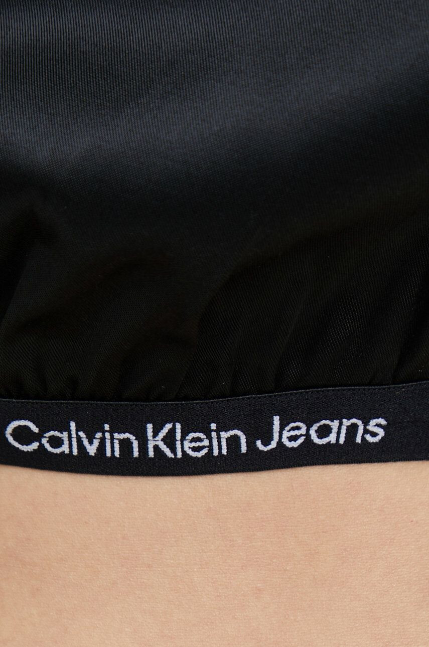 Calvin Klein Jeans Bluza ženska črna barva - Pepit.si