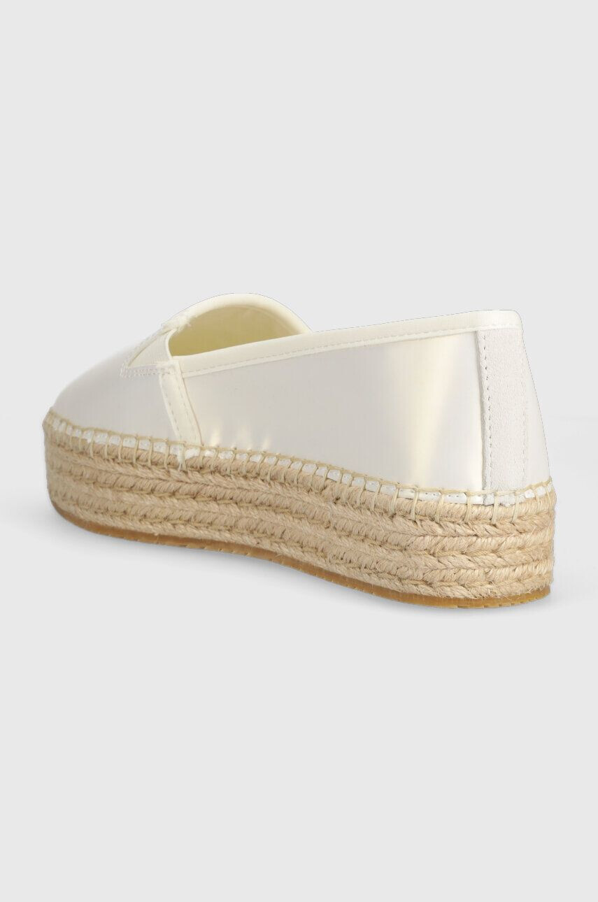 Calvin Klein Jeans Espadrile ESPADRILLE FLATFORM bela barva YW0YW01241 - Pepit.si