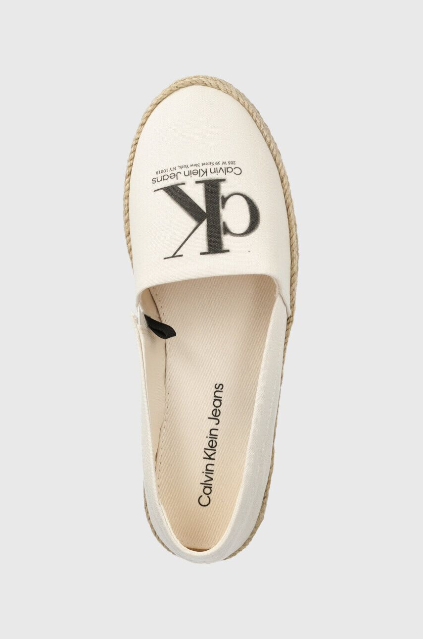 Calvin Klein Jeans Espadrile ESPADRILLE MONO SEASONAL GR bež barva YW0YW01032 - Pepit.si