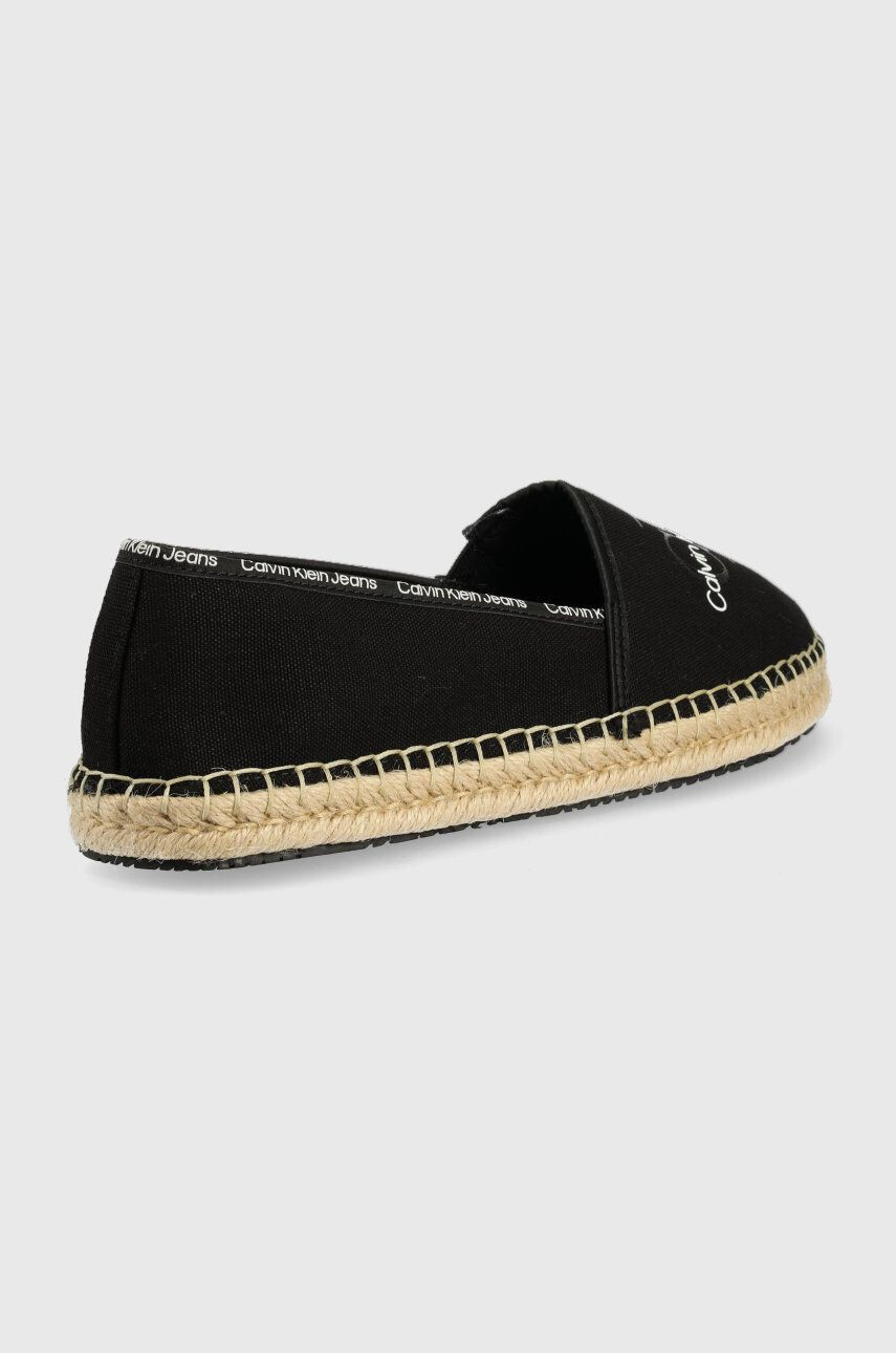 Calvin Klein Jeans Espadrile Esparille Monogram črna barva - Pepit.si