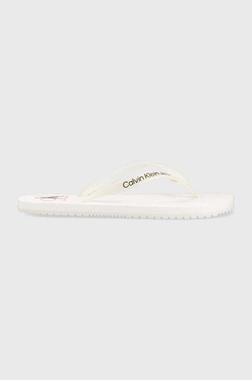 Calvin Klein Jeans Japonke BEACH SANDAL AOP moške črna barva YM0YM00656 - Pepit.si