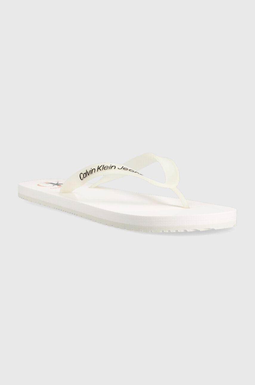 Calvin Klein Jeans Japonke BEACH SANDAL AOP moške črna barva YM0YM00656 - Pepit.si