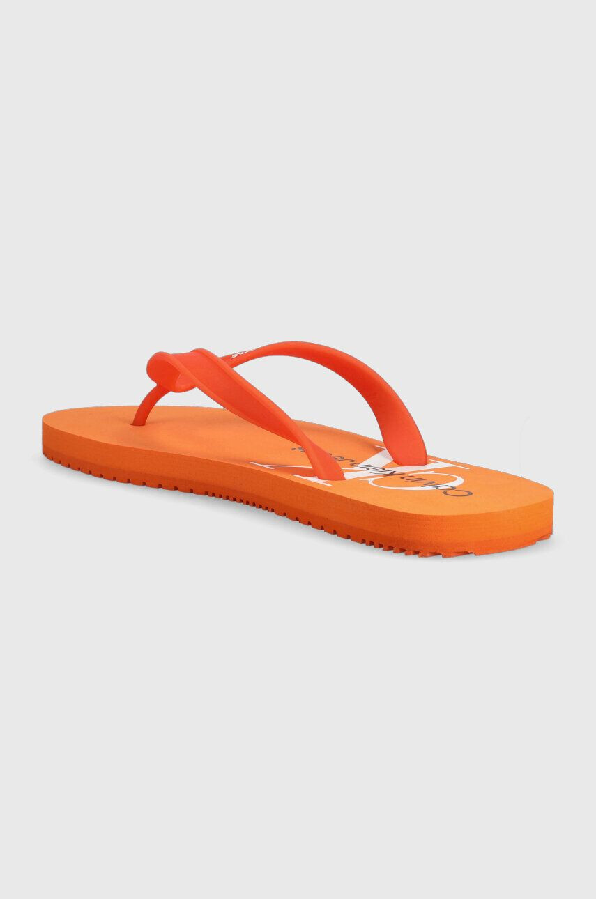 Calvin Klein Jeans Japonke BEACH SANDAL MONOGRAM TPU moške oranžna barva - Pepit.si