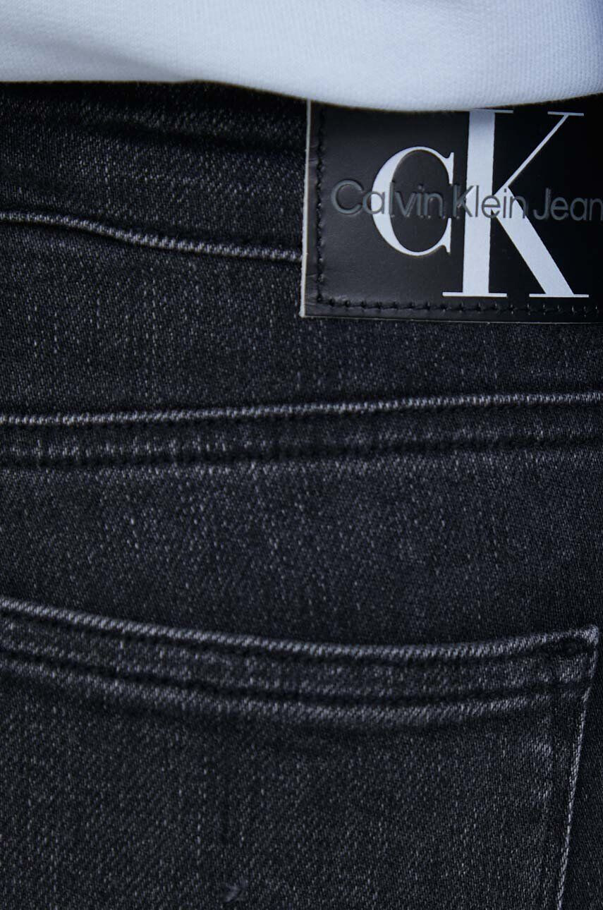 Calvin Klein Jeans Kavbojke ženski črna barva - Pepit.si