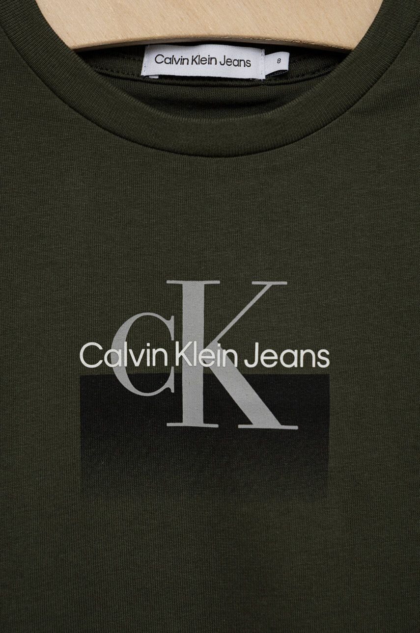 Calvin Klein Jeans Otroška bombažna kratka majica - Pepit.si