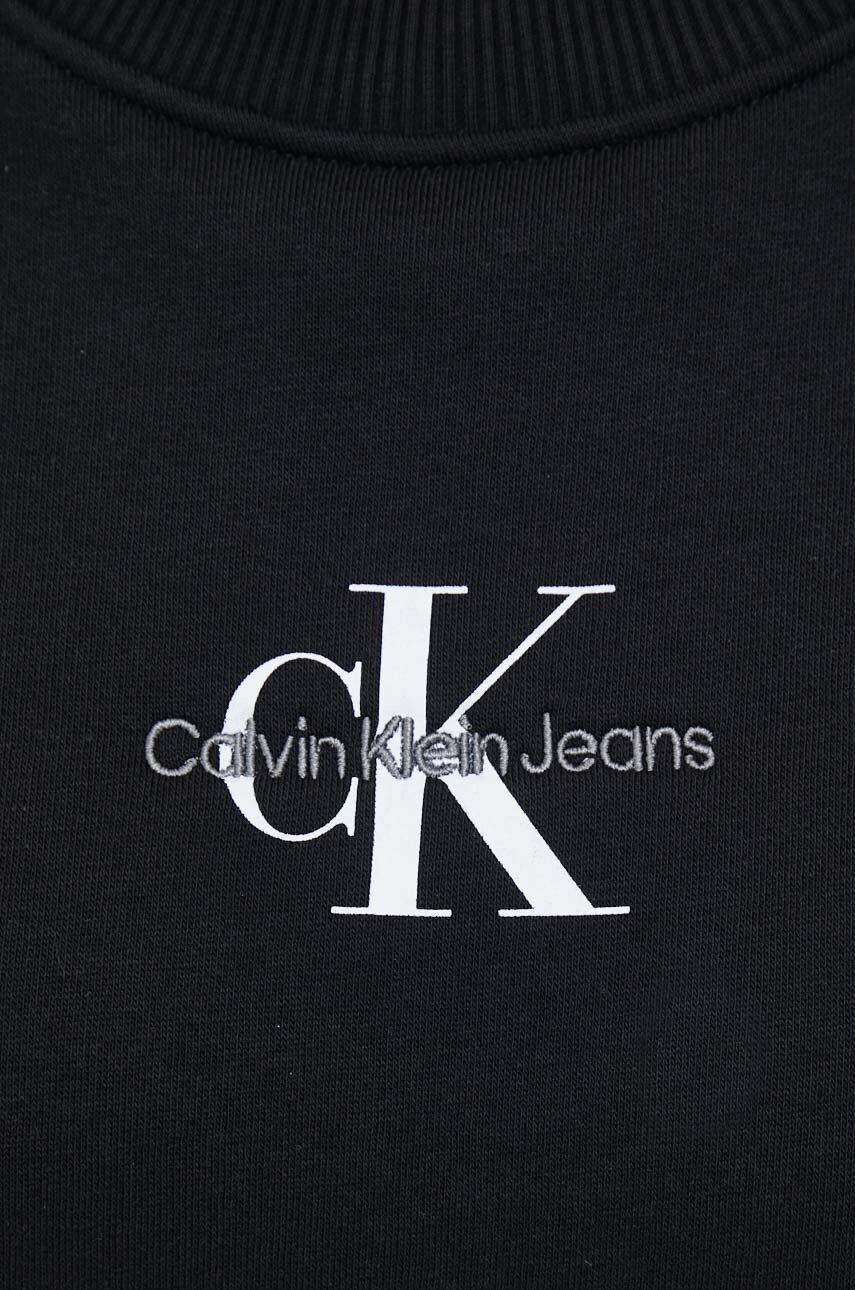 Calvin Klein Jeans Pulover ženska črna barva - Pepit.si