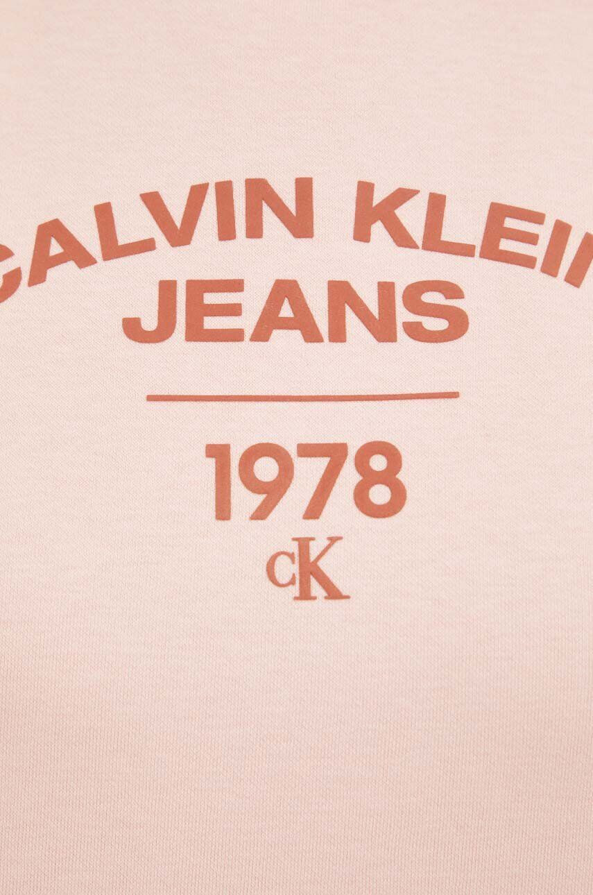 Calvin Klein Jeans Pulover ženska roza barva - Pepit.si