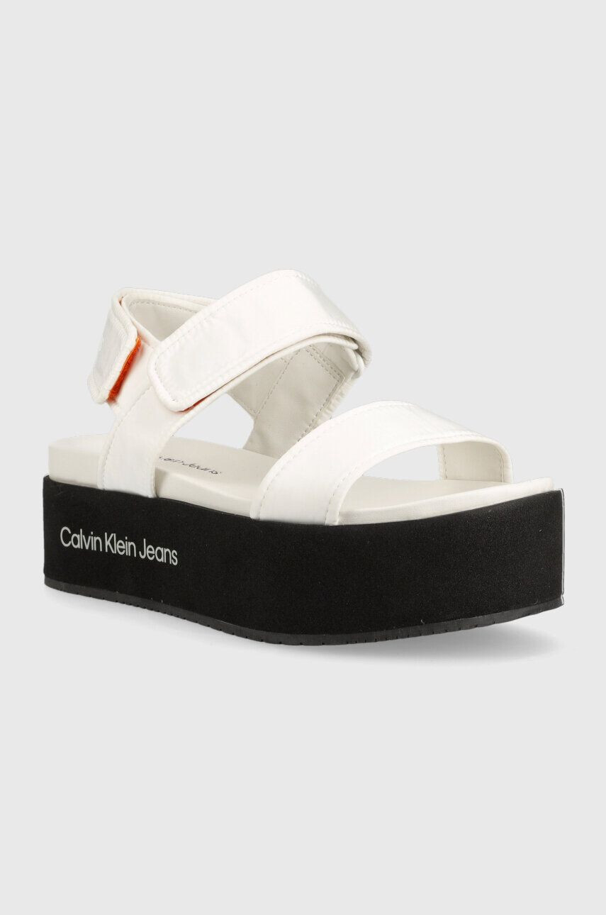 Calvin Klein Jeans Sandali FLATFORM SANDAL SOFTNY - Pepit.si