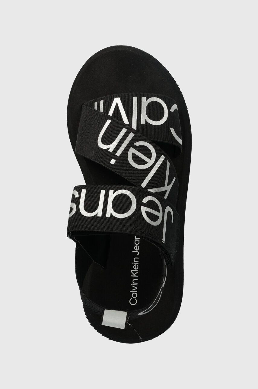 Calvin Klein Jeans Sandali PREFERSATO SANDAL WE ženski črna barva YW0YW01071 - Pepit.si