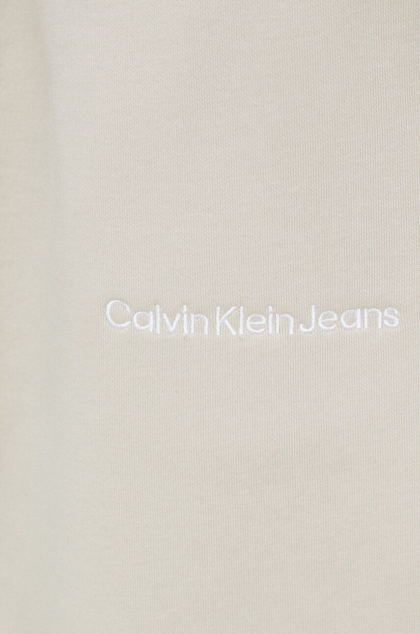 Calvin Klein Jeans Spodnji del trenirke bež barva - Pepit.si