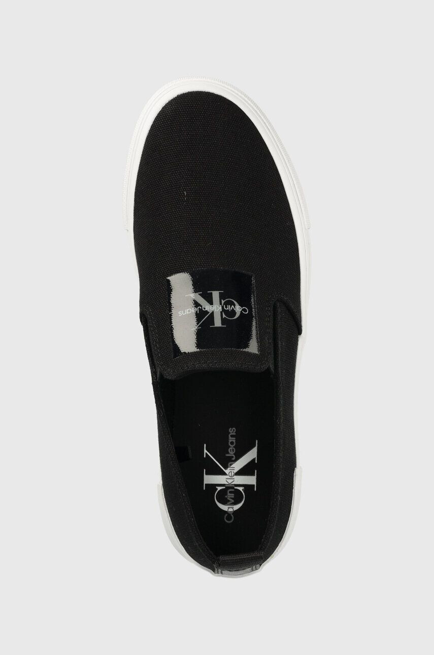 Calvin Klein Jeans Teniske BOLD VULC FLATF SLIP ženske vijolična barva YW0YW01040 - Pepit.si