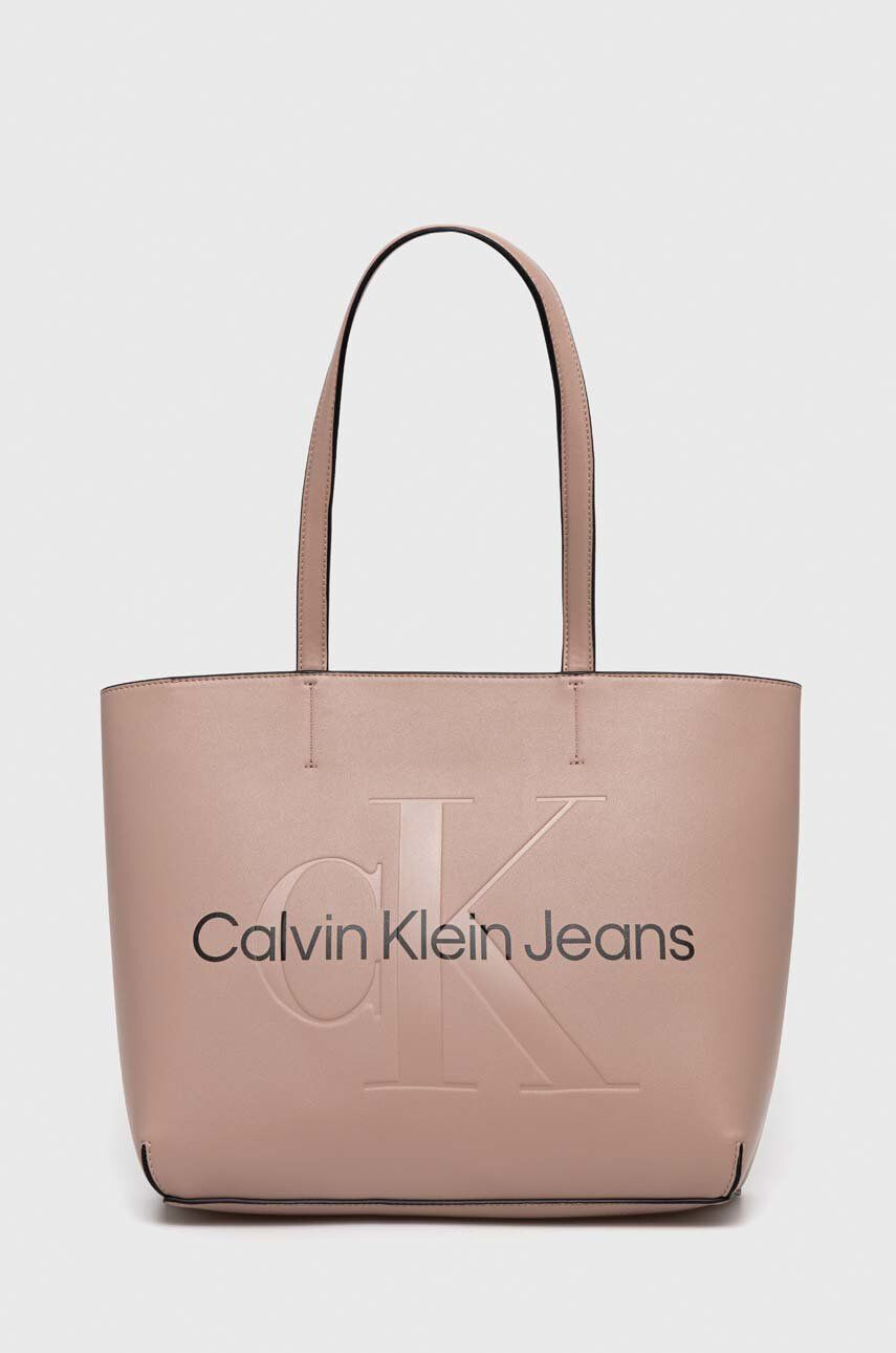 Calvin Klein Jeans Torbica roza barva - Pepit.si