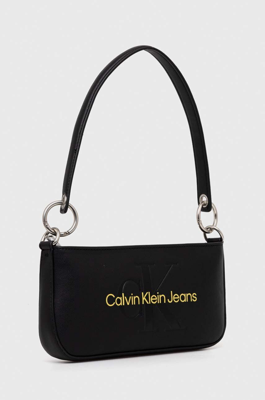 Calvin Klein Jeans Torbica rumena barva - Pepit.si