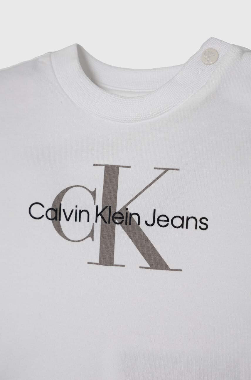 Calvin Klein Jeans Trenirka za dojenčka siva barva - Pepit.si